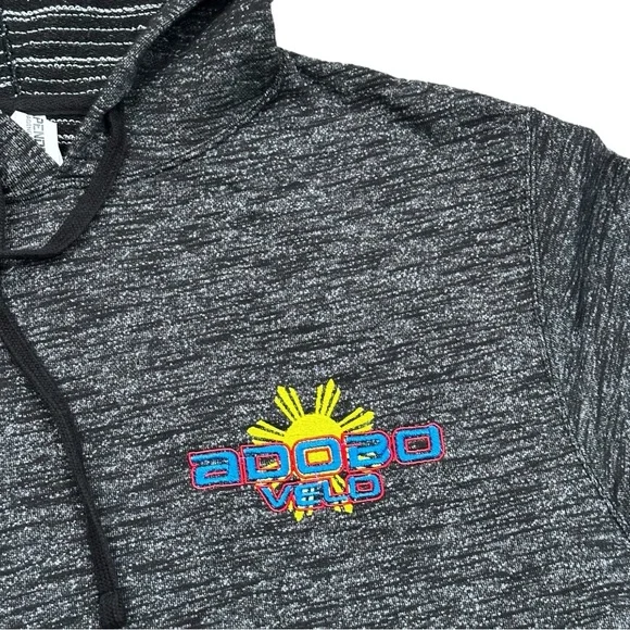 Adobo Velo Cycling Club dark Grey Hoodie NWOT - Adult Size Medium - Picture 4 of 7